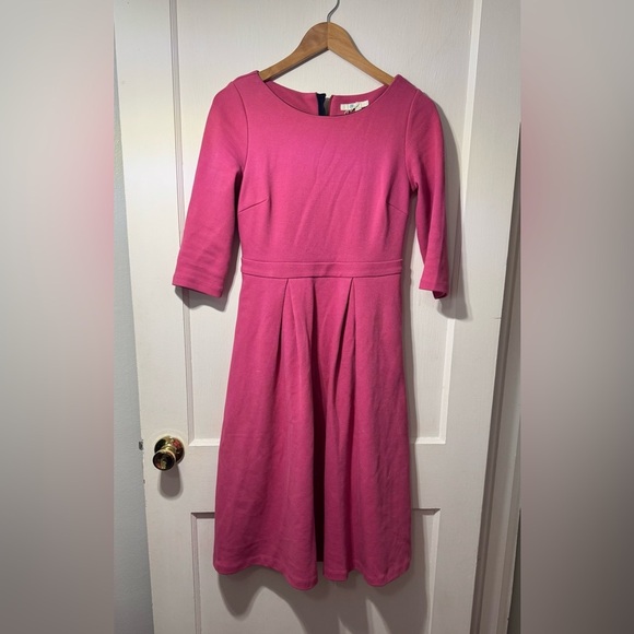 Boden Maisy Ottoman Barbiecore Pink Dress US 6 P - Picture 6 of 10